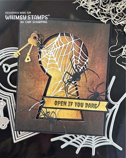 Keyhole to Nowhere Handcrafted Halloween Card