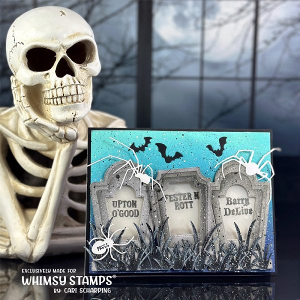 CariS_ChibiHop_BuildaGraveyard_BatRevealers_GraveEpitaphs_SLFence_HalloweenPostage_SpidersNWebs