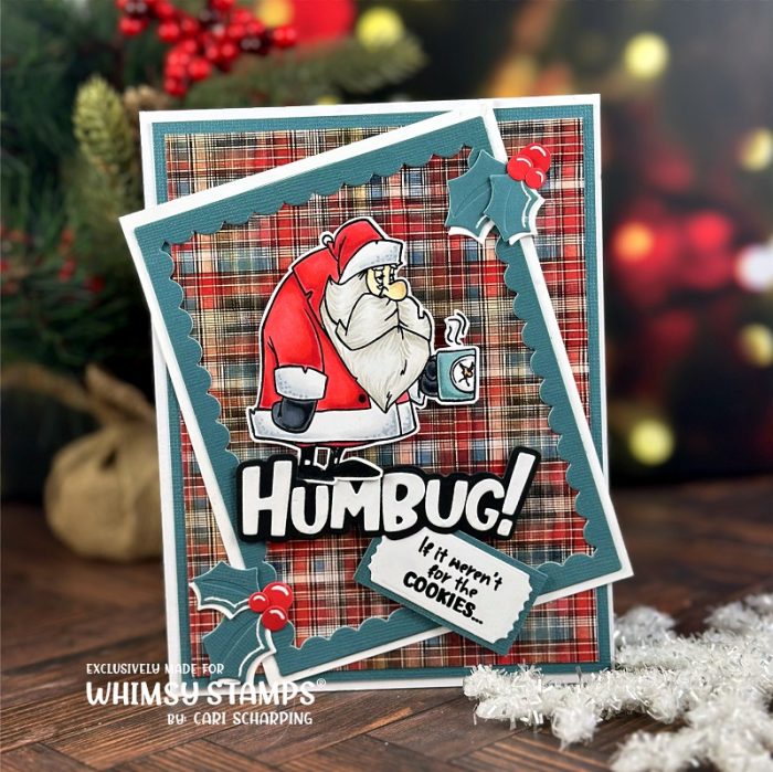 CariS_MerryStressmas_BahHumbug_InvertedScallop_6x6PrimHomespun_HollyFrame